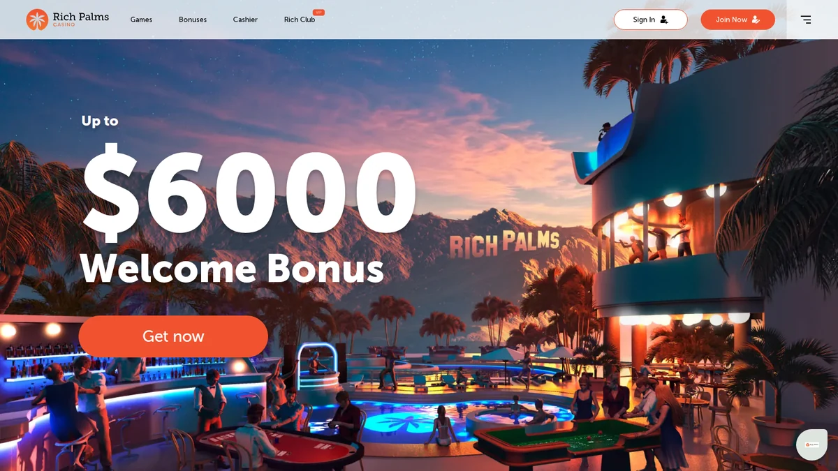 Rich Palms casino lobby screenshot